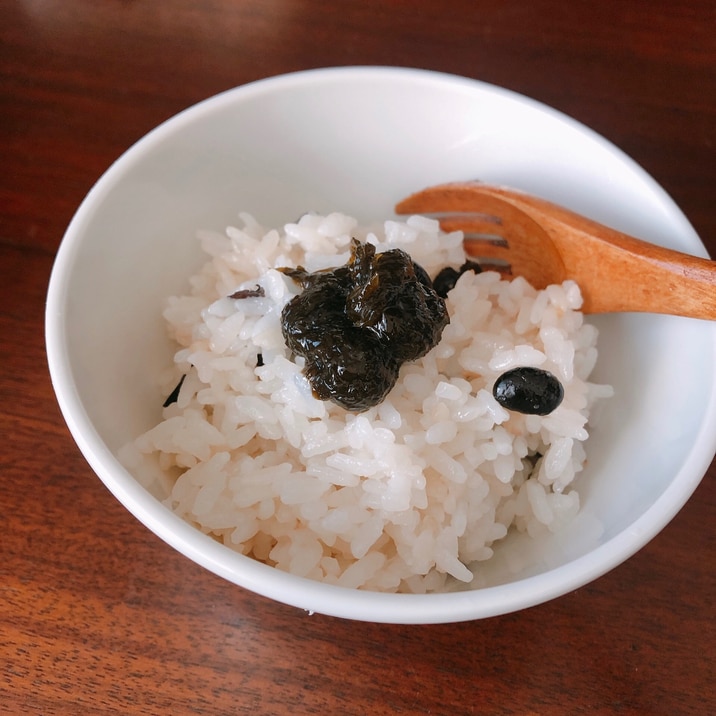 ❦黒豆の茶のガラで作る黒豆ごはん